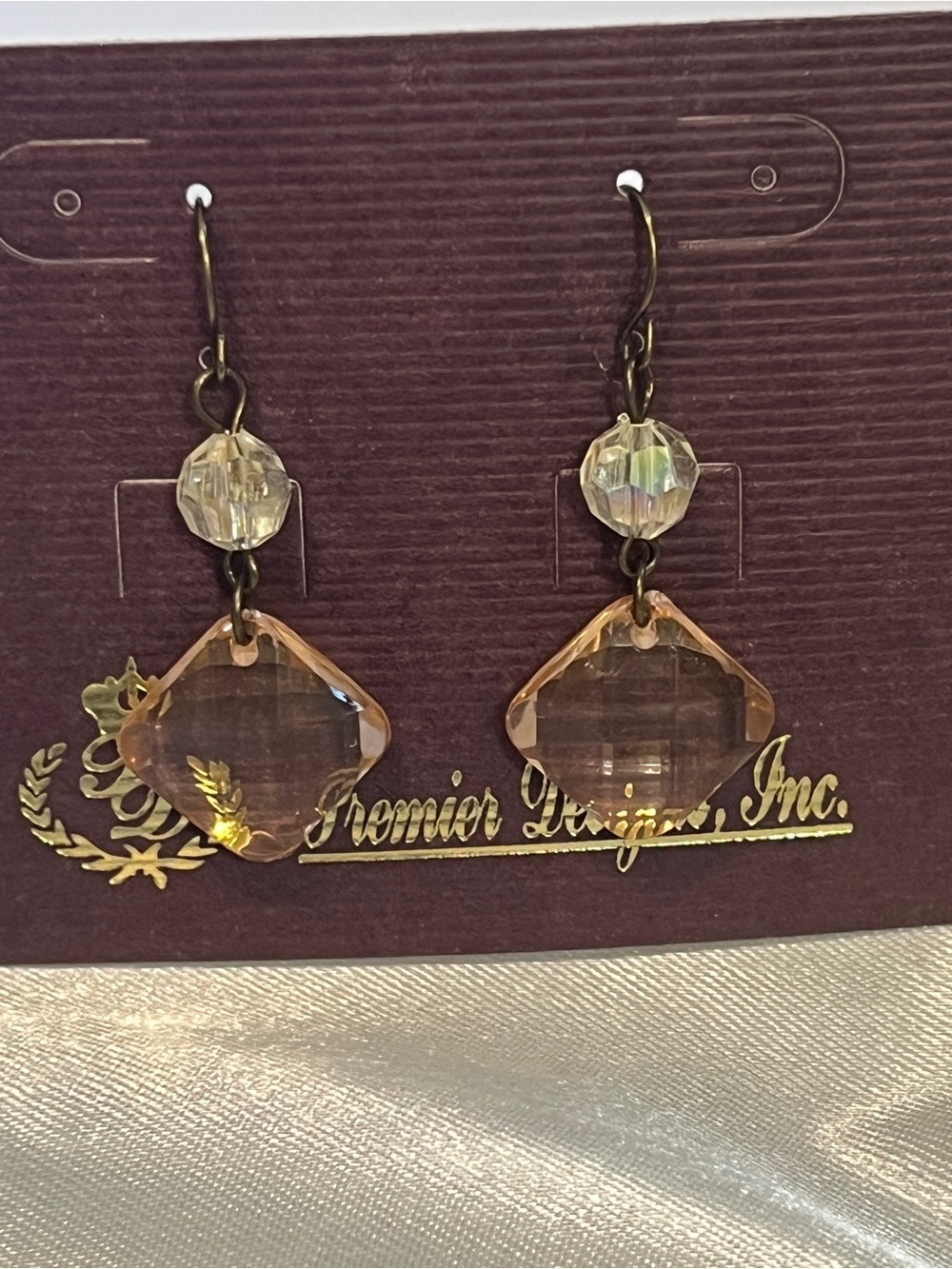 Retired Premier Designs "Susanna" dangle drop earrings.